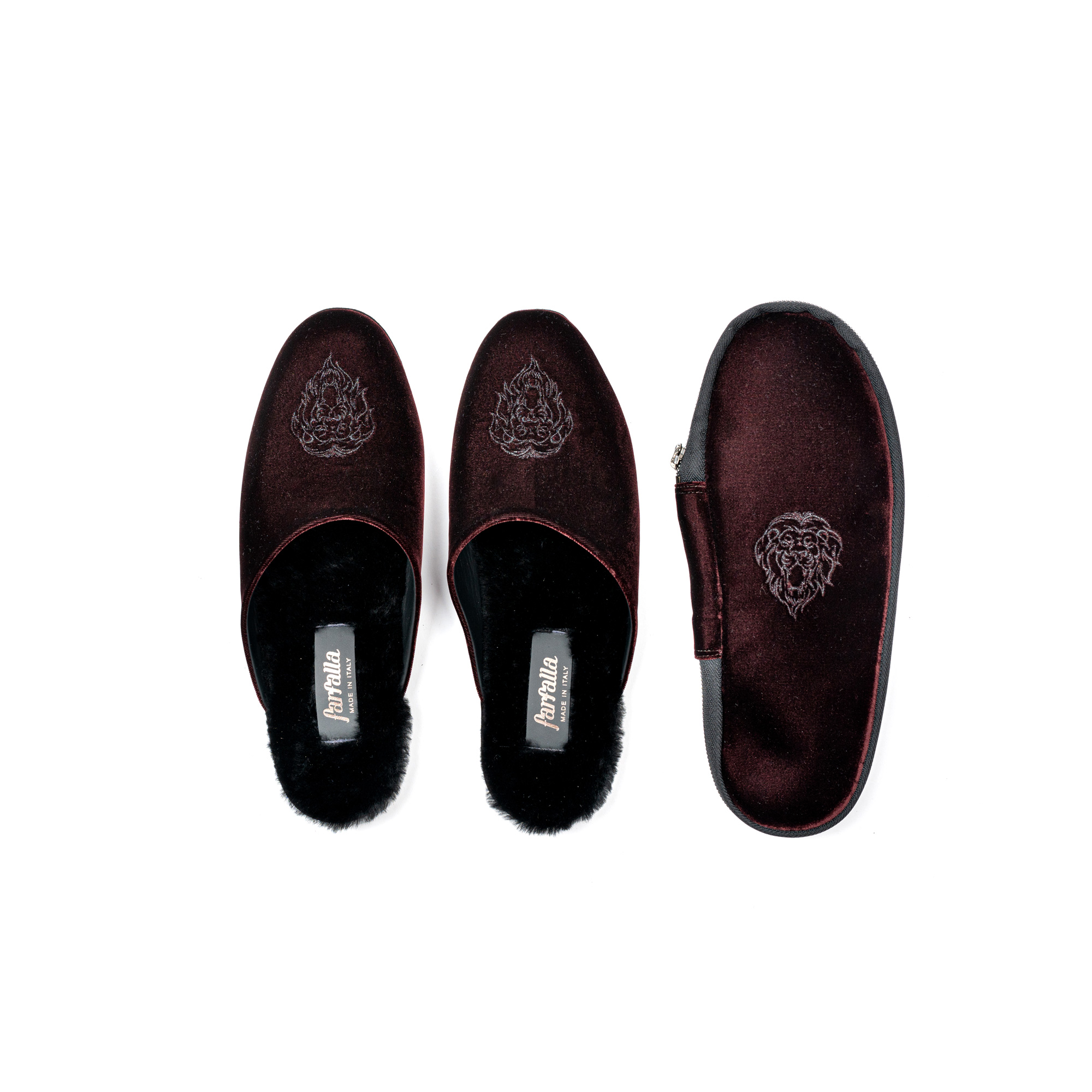 Indoor velvet Travel slipper - Farfalla italian slippers