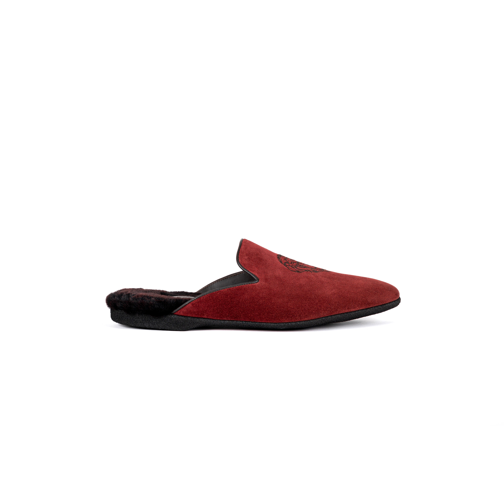 Pantofola interno lusso in velour cherry - Farfalla italian slippers