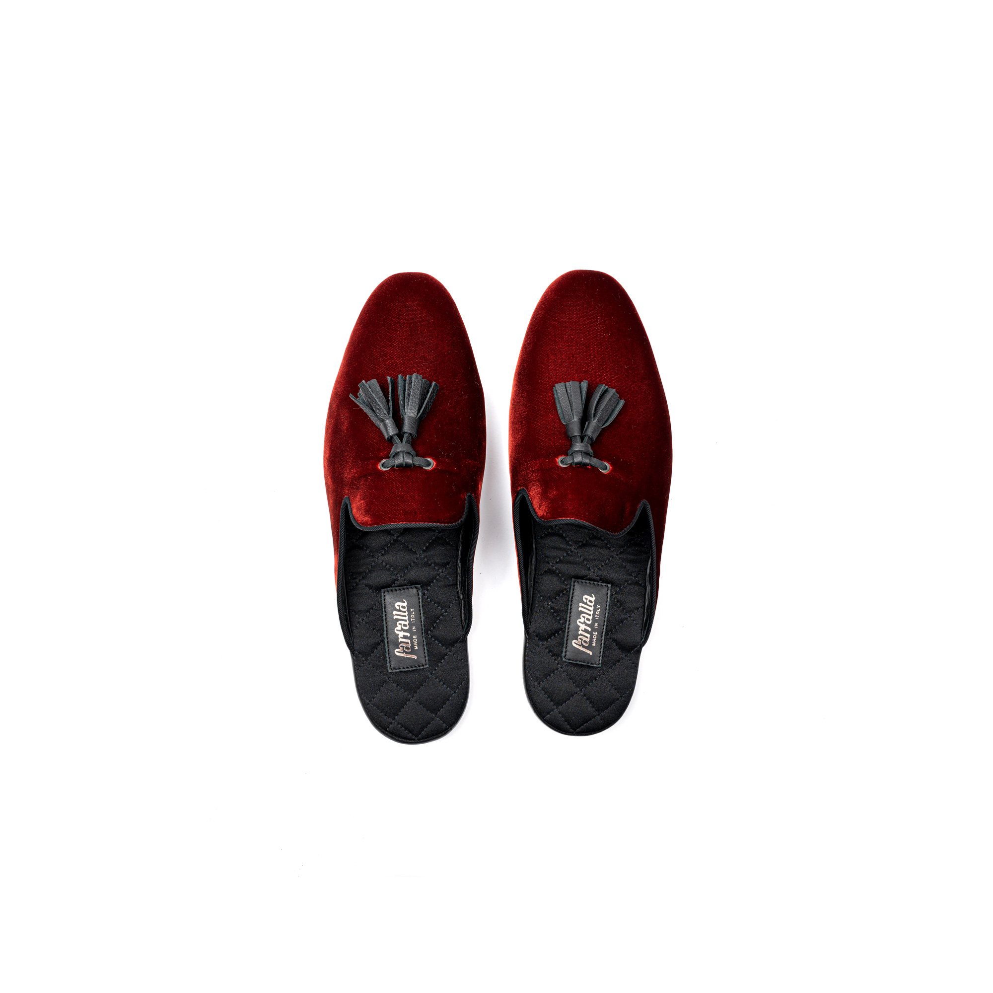 Indoor Evening open velvet slipper - Farfalla italian slippers