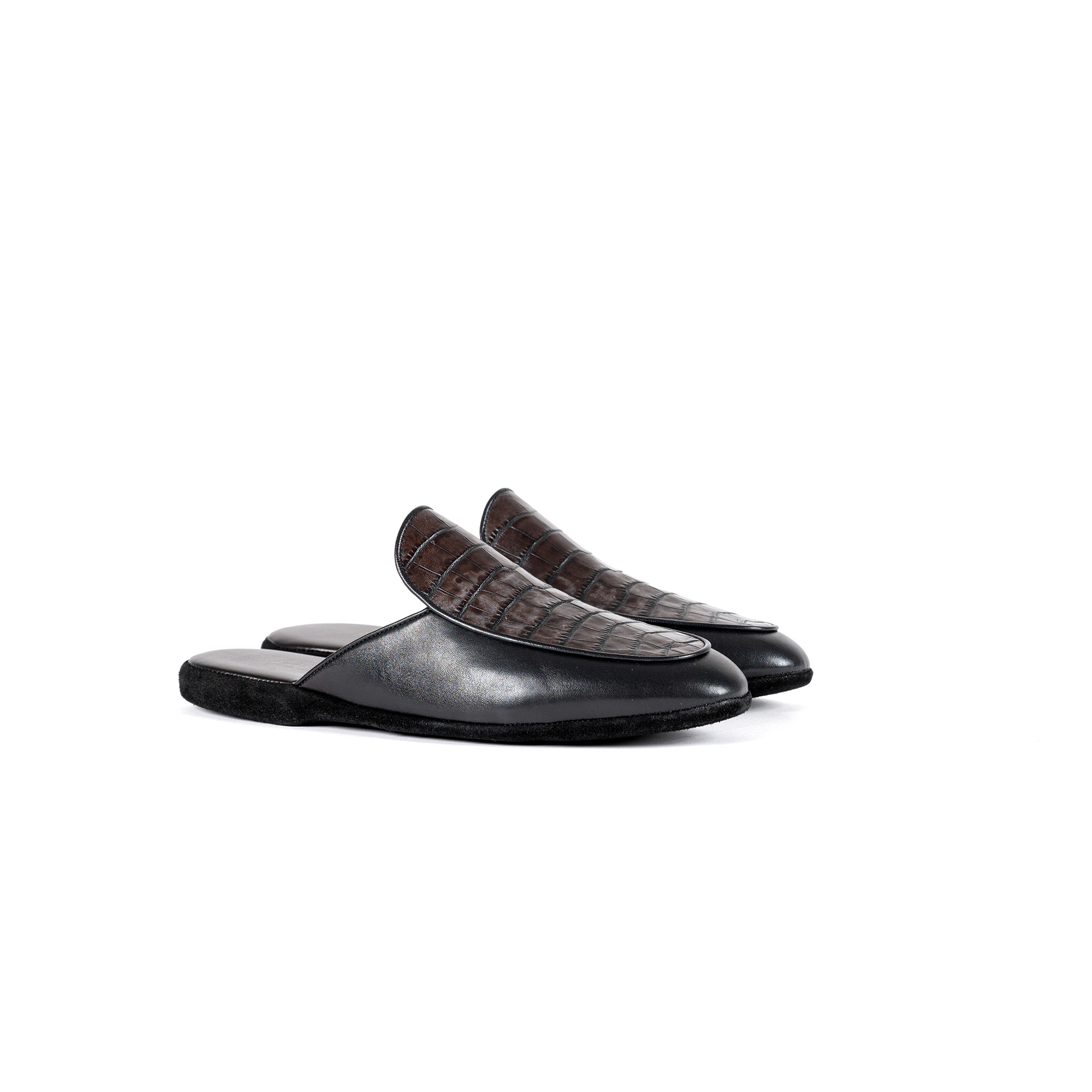 Indoor luxury slipper in Nappa leather - Farfalla italian slippers