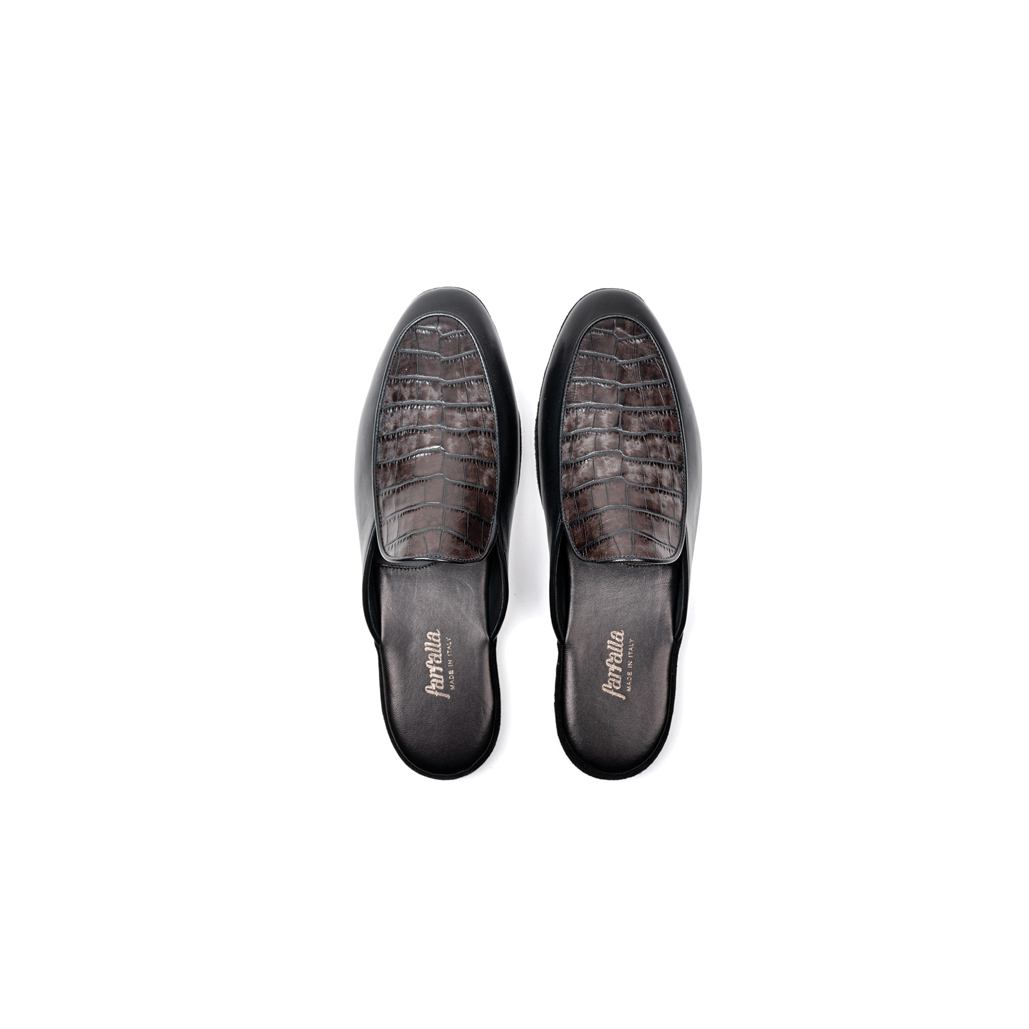 Indoor luxury slipper in Nappa leather - Farfalla italian slippers