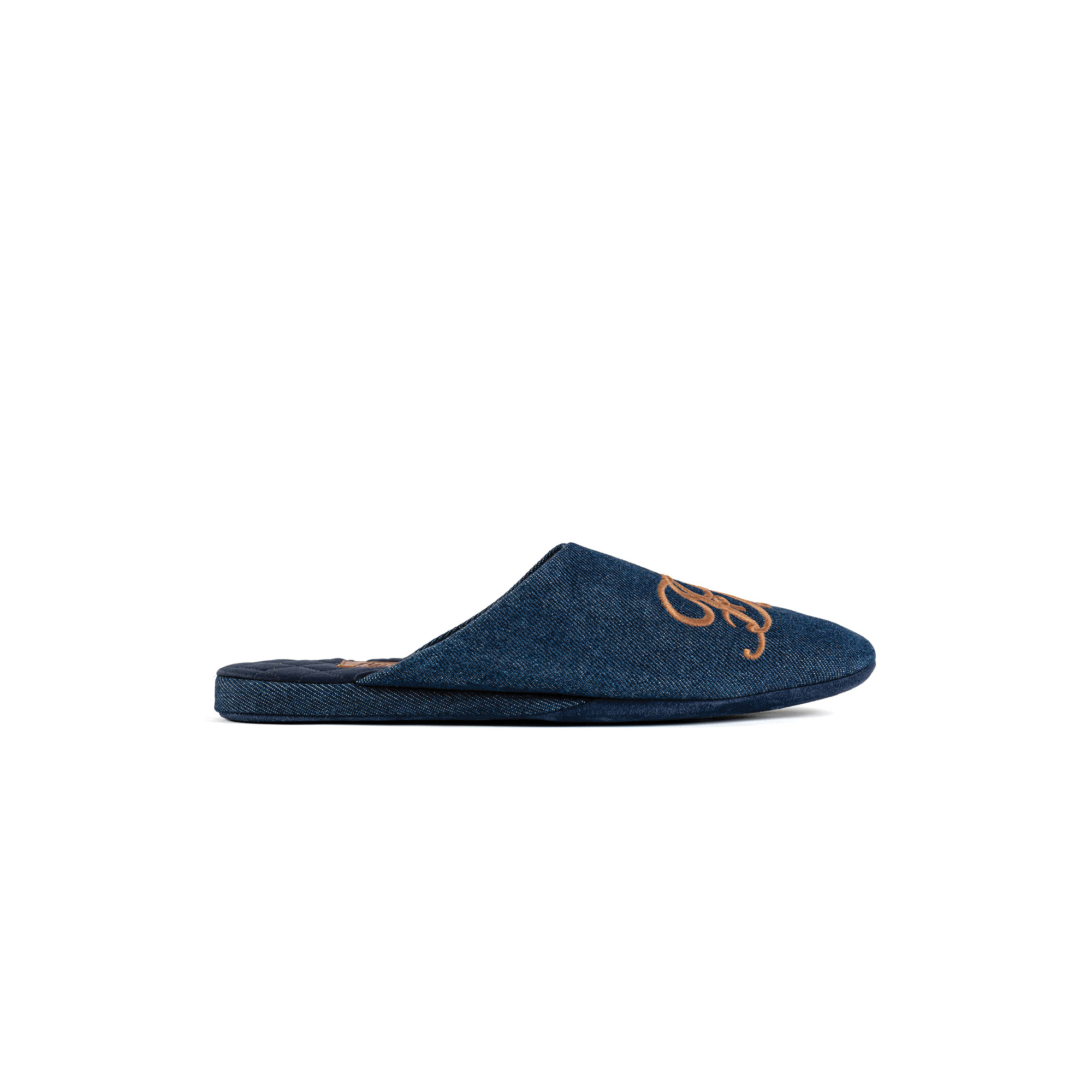 Classic indoor slipper in denim fabric - Farfalla italian slippers