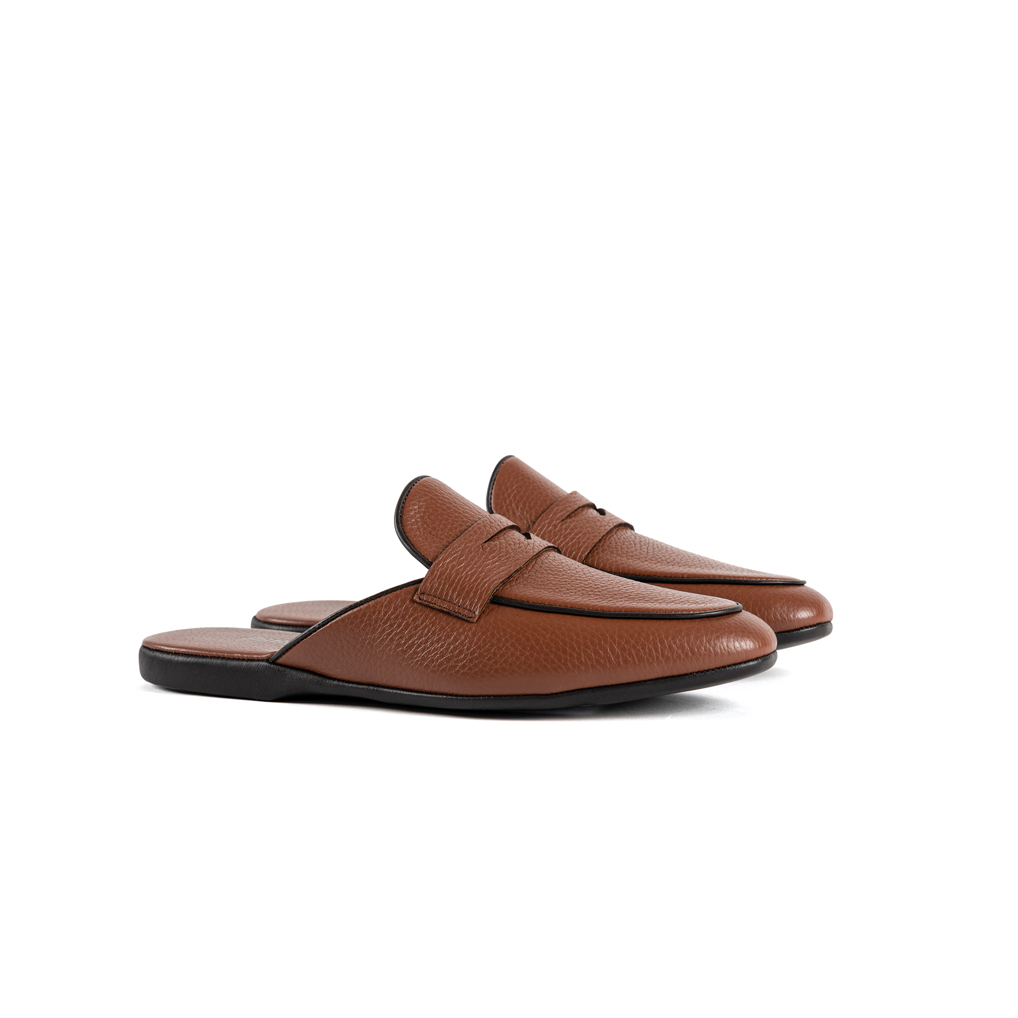Pantofola interno classico in pelle cervo - Farfalla italian slippers