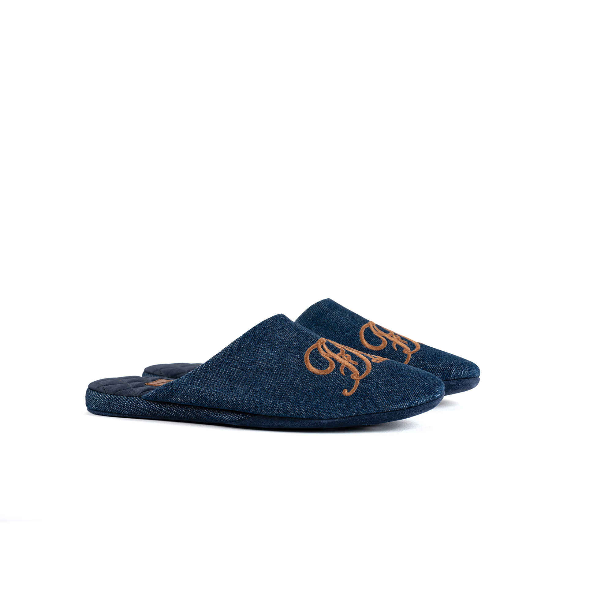 Pantofola interno classico in tessuto jeans - Farfalla italian slippers