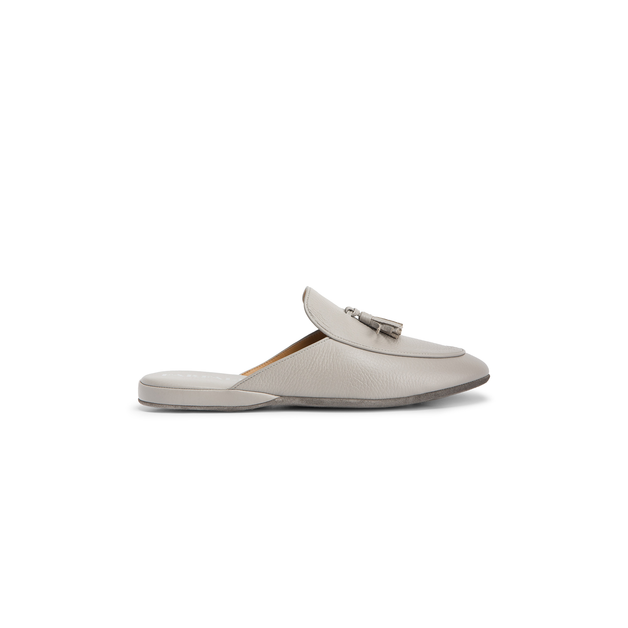Pantofola aperta interno cervo smog - Farfalla italian slippers
