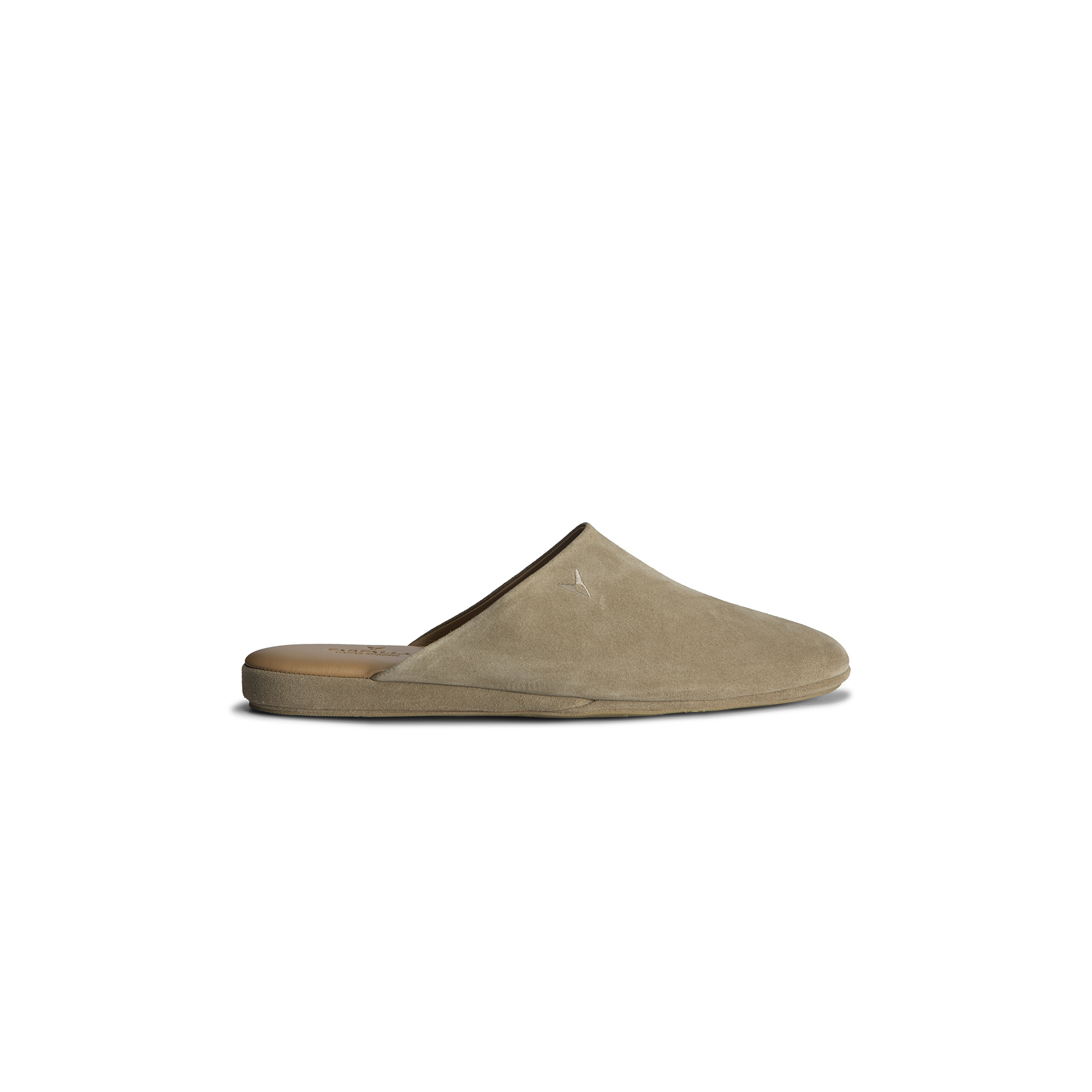 Travel indoor open caramel velour slipper - Farfalla italian slippers