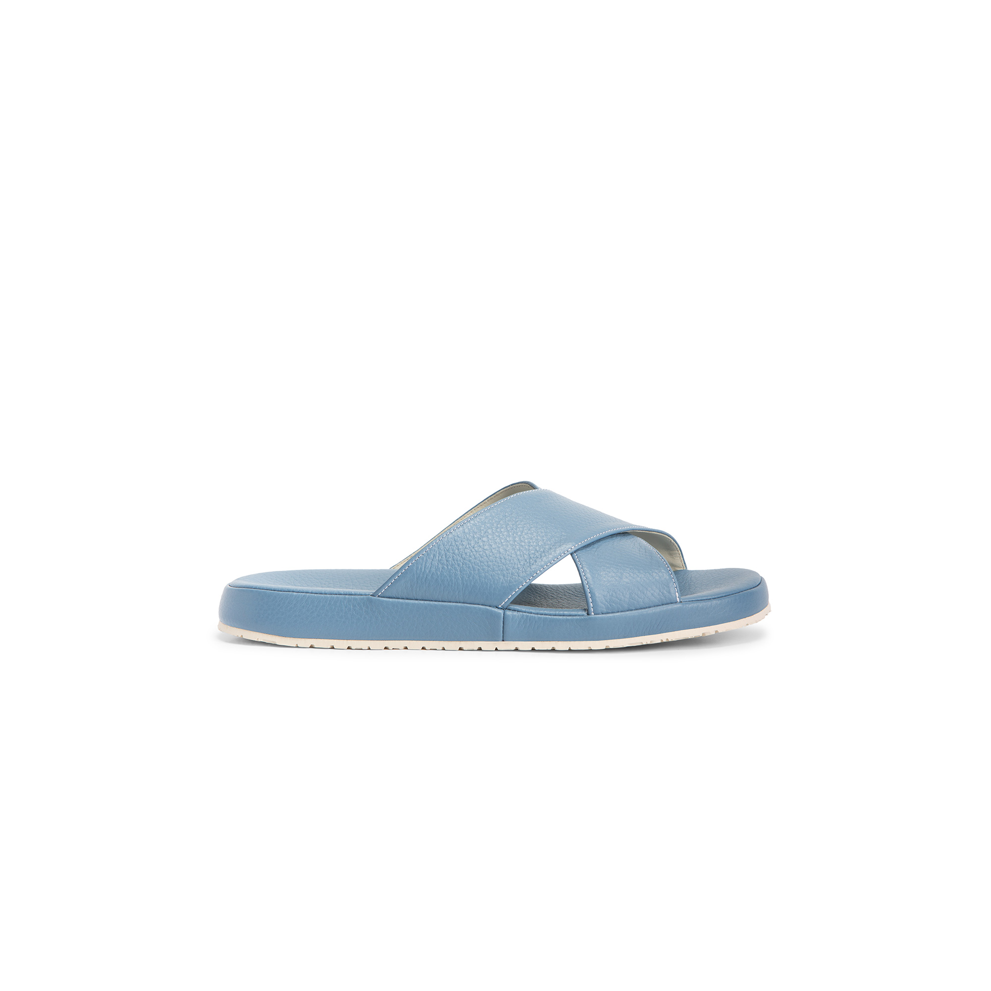 Outside denim deer leather sandal - Farfalla italian slippers