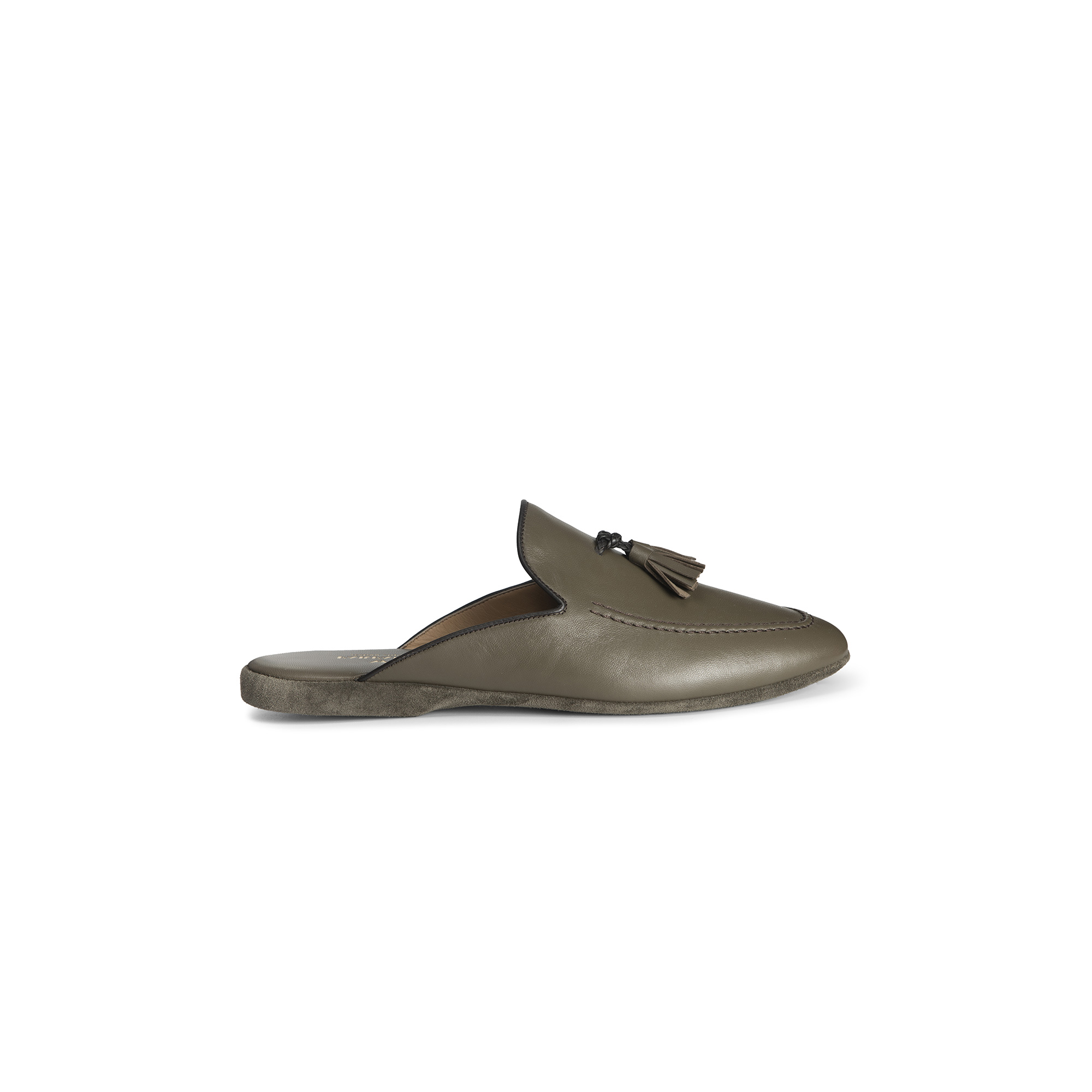 Pantofola aperta interno nappa tartufo - Farfalla italian slippers