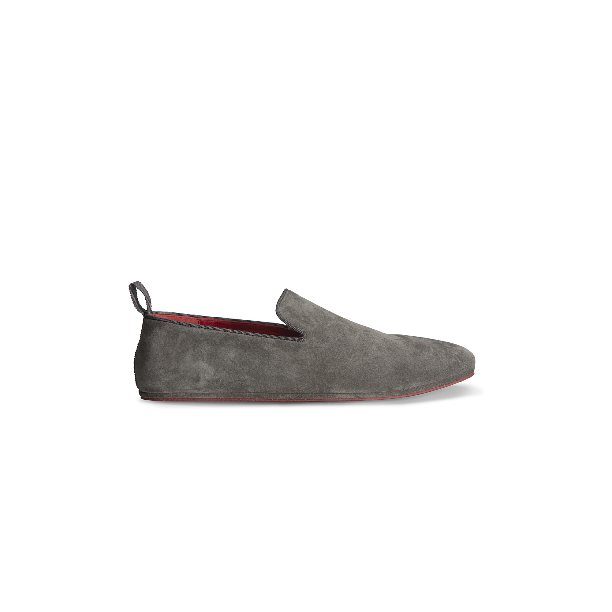 Classic indoor closed coal velour slipper - Farfalla italian slippers